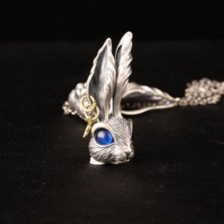 S925 Sterling Silver Rabbit Pendant Necklace